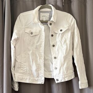 Market & Spruce White Jean Jacket